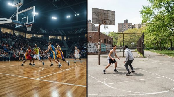 La différence entre le basket en salle et à l'extérieur